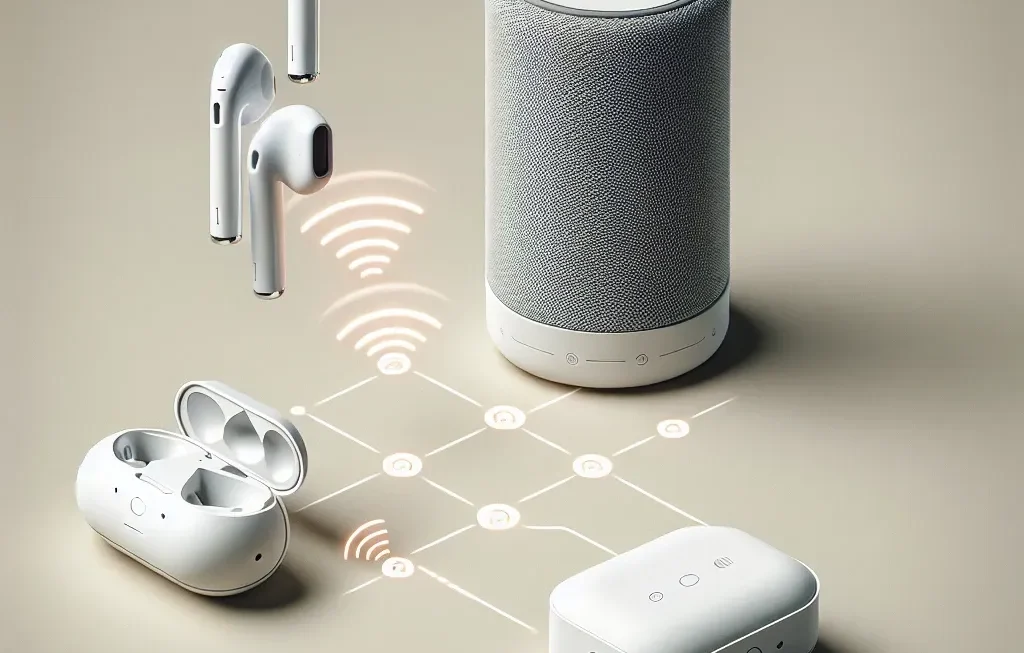 "Langkah-langkah menghubungkan AirPods dengan perangkat Amazon Echo, menunjukkan ilustrasi cara pairing dengan mudah"