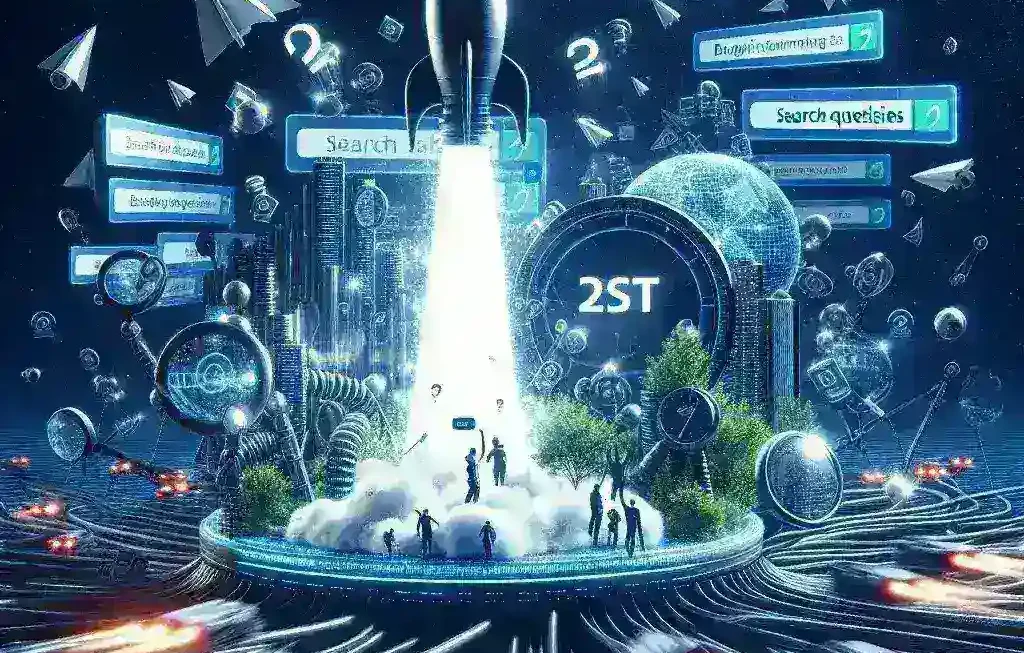 "Reddit logo displayed on a digital screen with data analytics graphs, symbolizing the platform's enhanced real-time search engine capabilities following a significant traffic surge post-IPO."