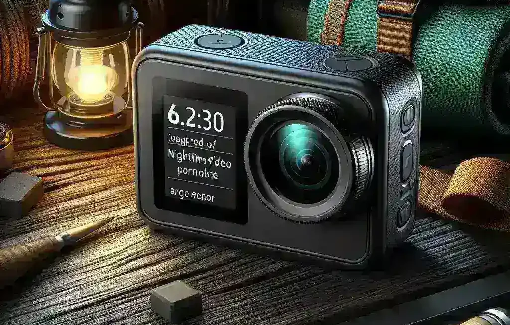 "GoPro kamera aksi terbaru dengan sensor lebih besar, ideal untuk pengambilan video malam hari, menampilkan desain modern dan fitur canggih."